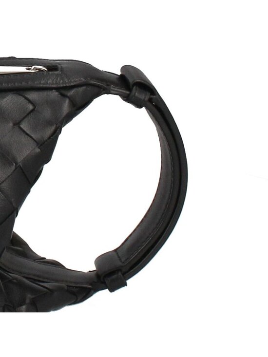 Women Bottega Veneta Vertical Wallace Intrecciato Bags Black Shoulder Bag